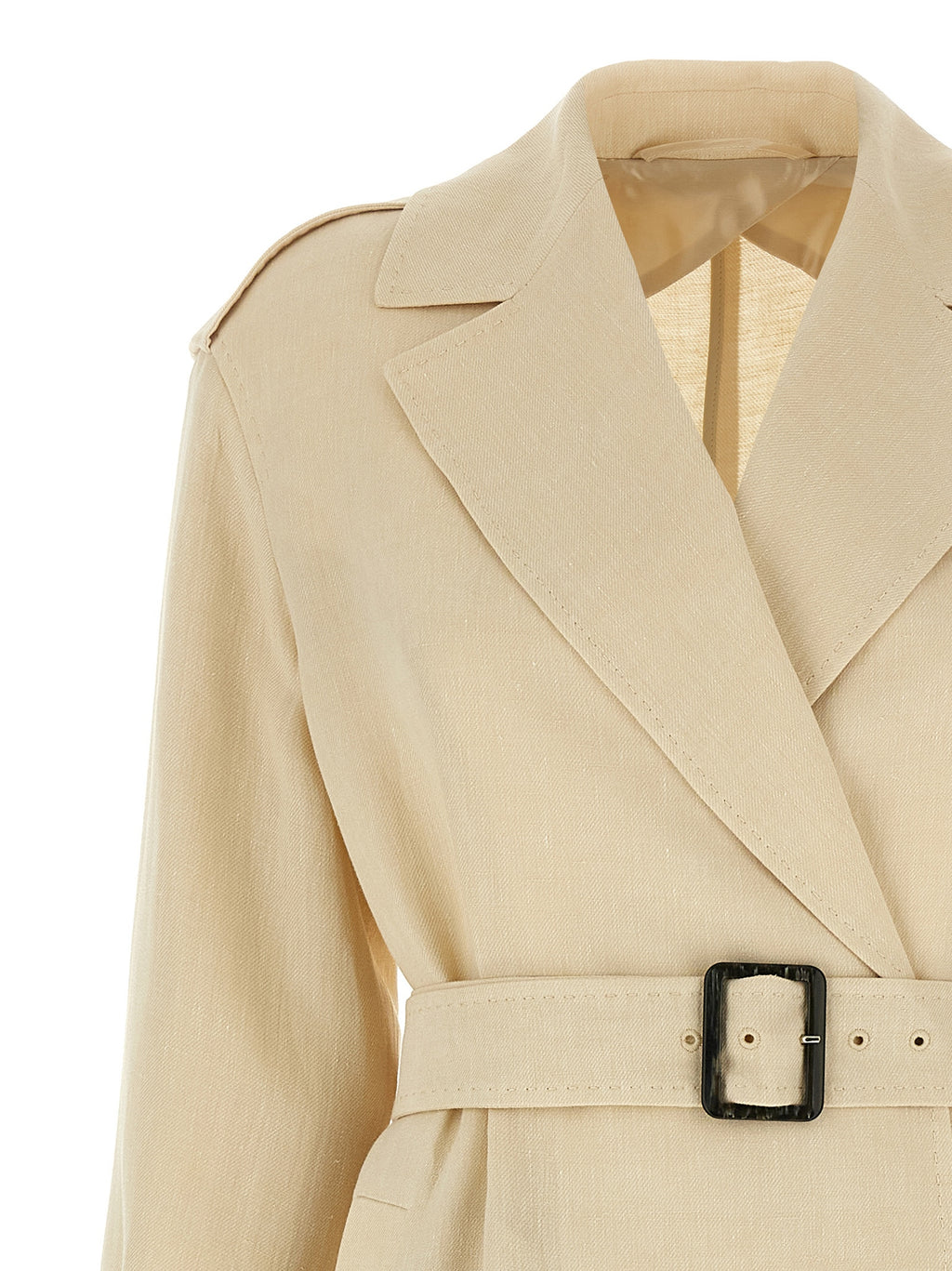 Max Mara Beige Flax Coat