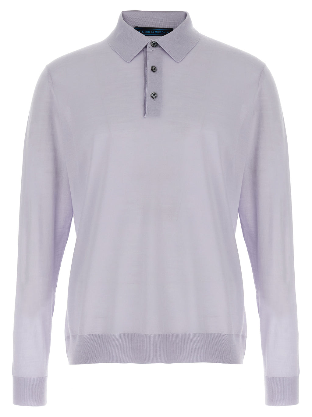 Kiton Blue Wool Polo Shirt