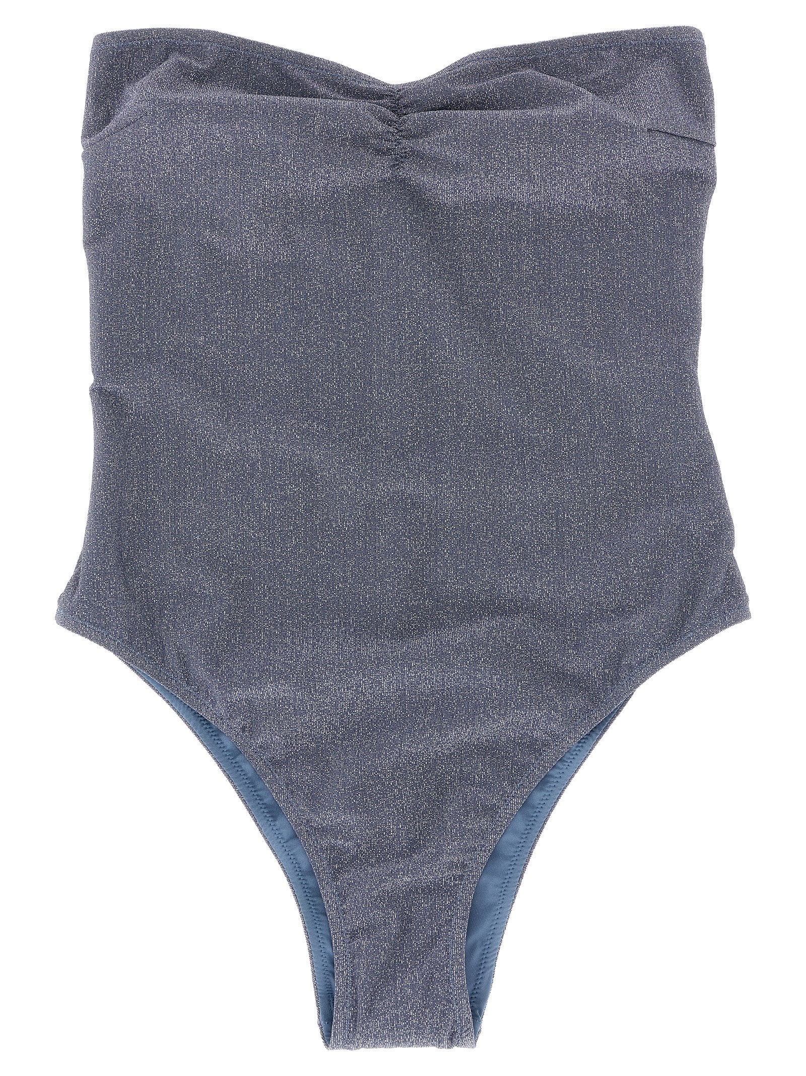 MC2 Saint Barth Blue Viscose One-Piece Swimsuit