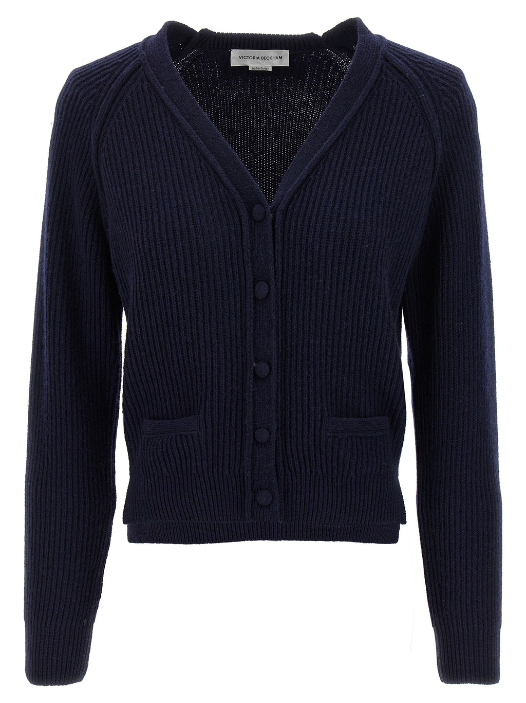 Victoria Beckham Blue Wool Cardigan