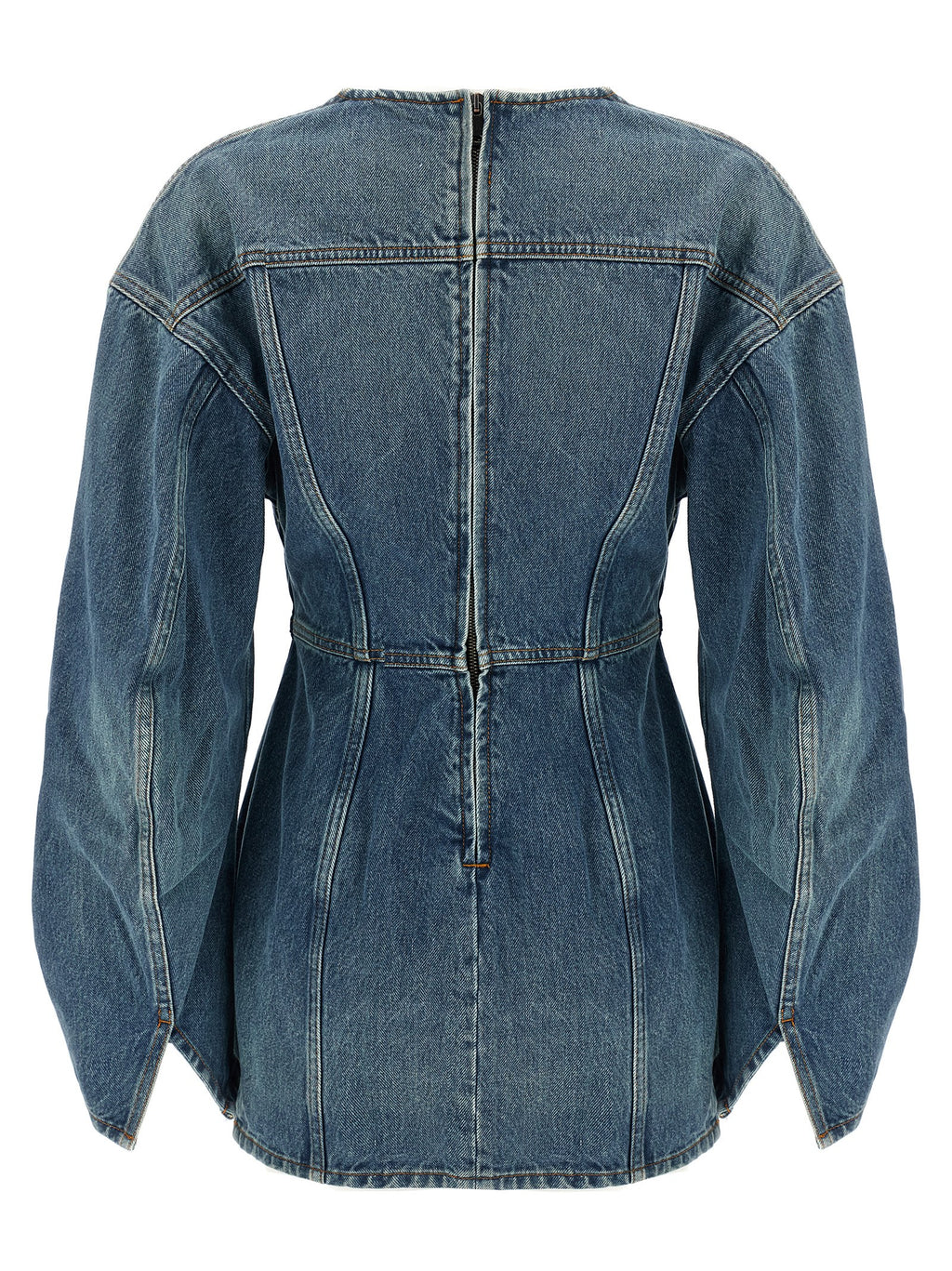 Haikure Blue Cotton Short Dress