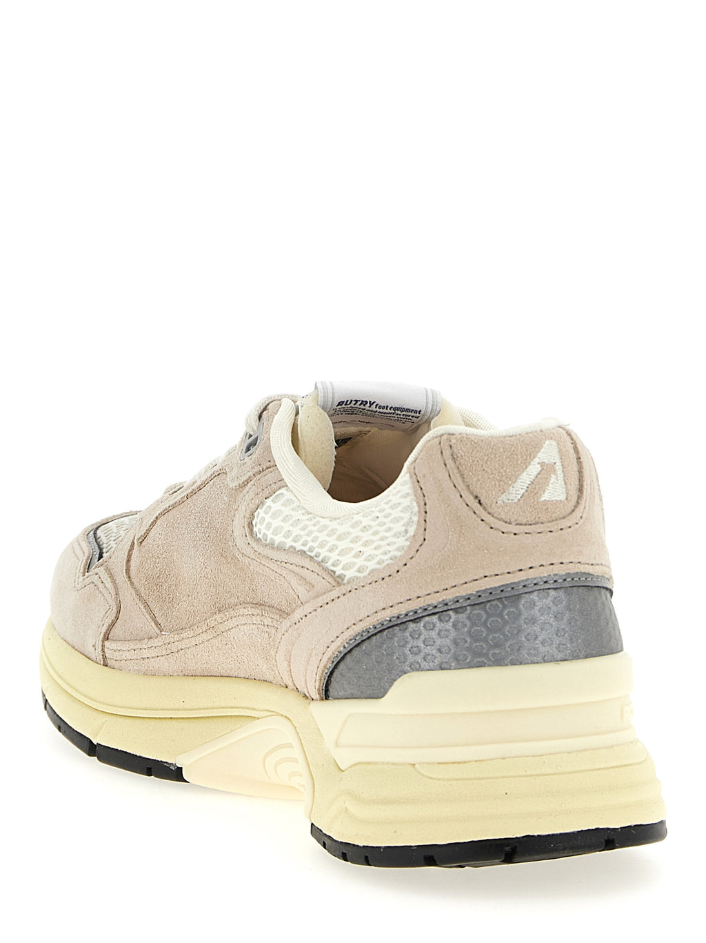 Autry Beige Cowhide Athletic Sneakers
