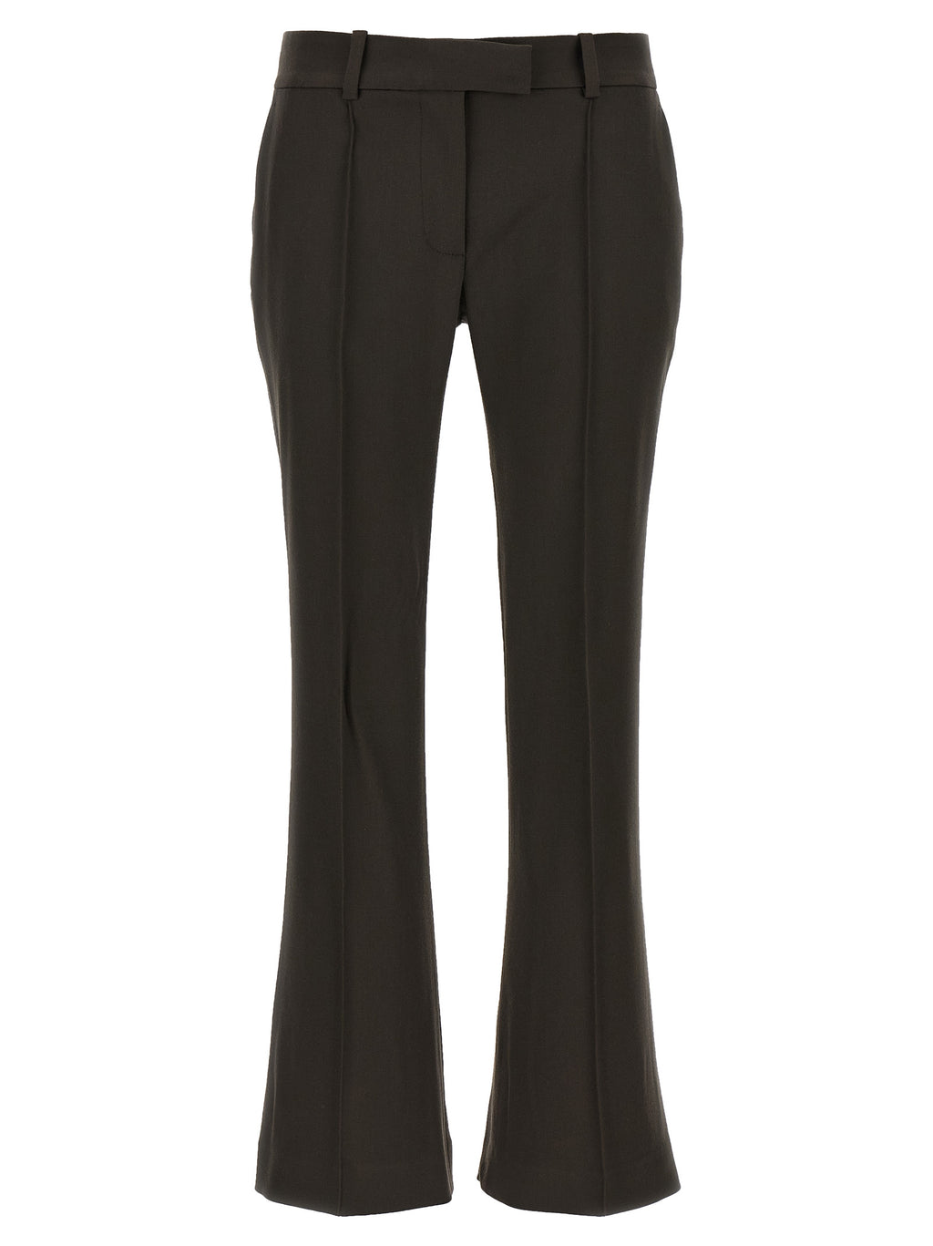 The Attico Brown Virgin Wool Flared Pants