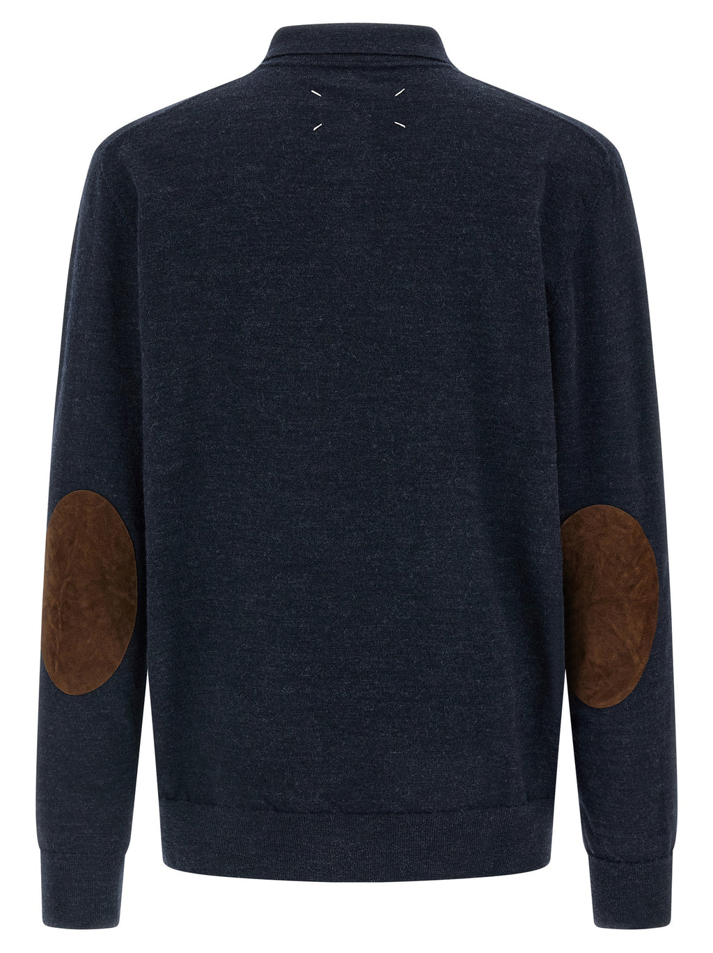 Maison Margiela Blue Wool Polo Shirt