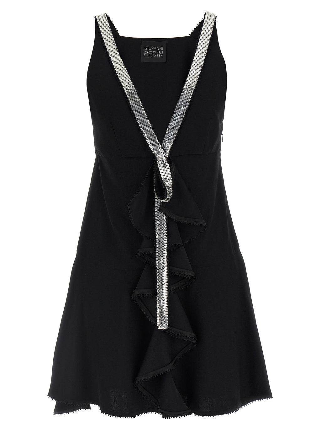 Giovanni Bedin Black Viscose Short Dress