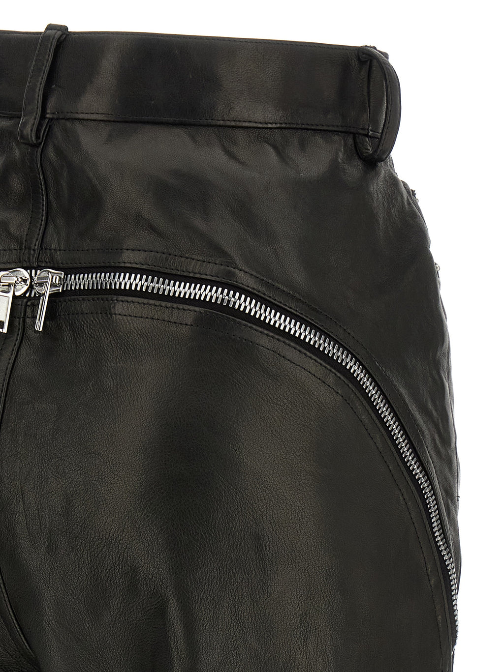 Rick Owens Black Leather Pants
