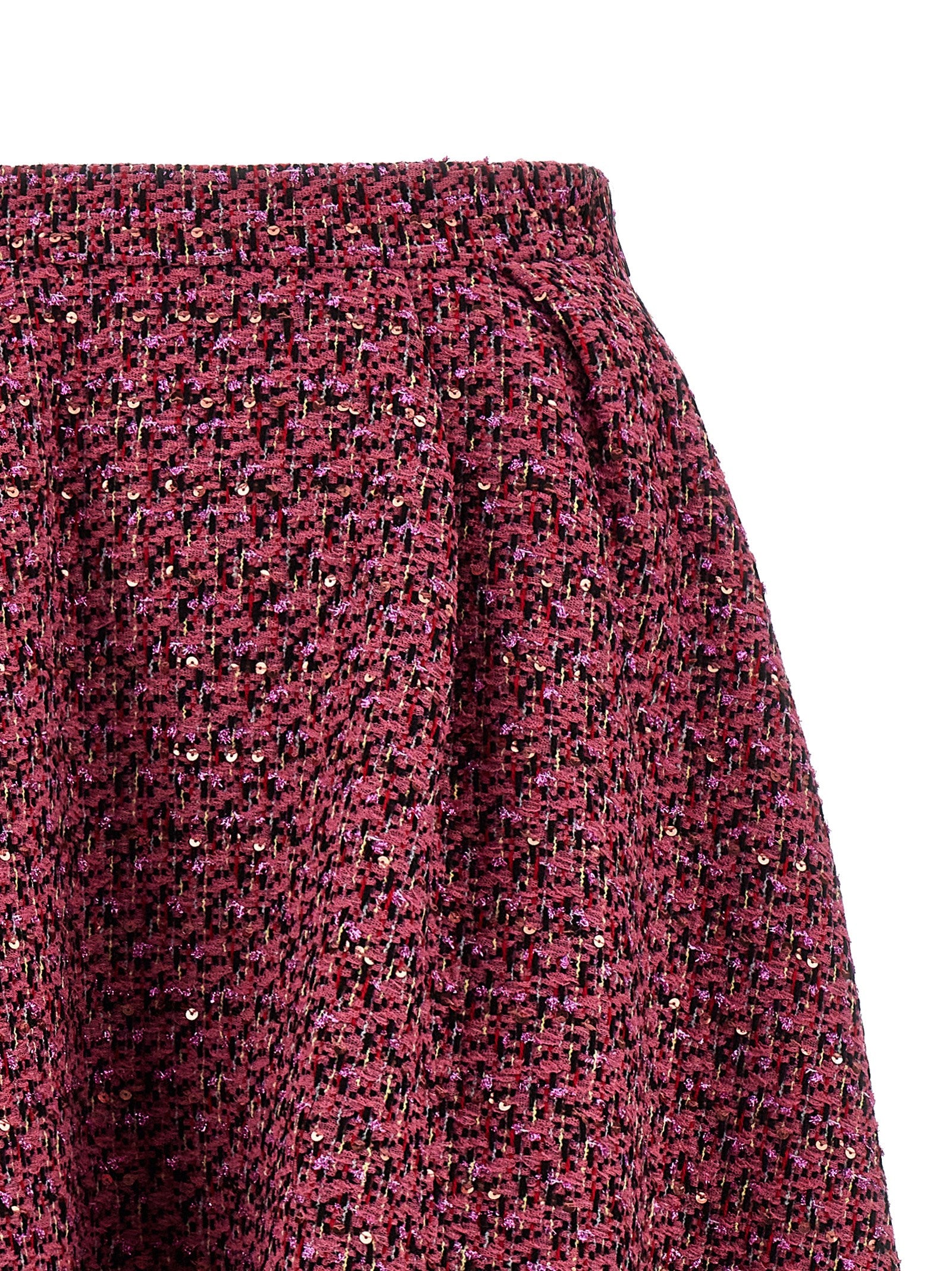 Alessandra Rich Multicolor Polyamide Midi Skirt
