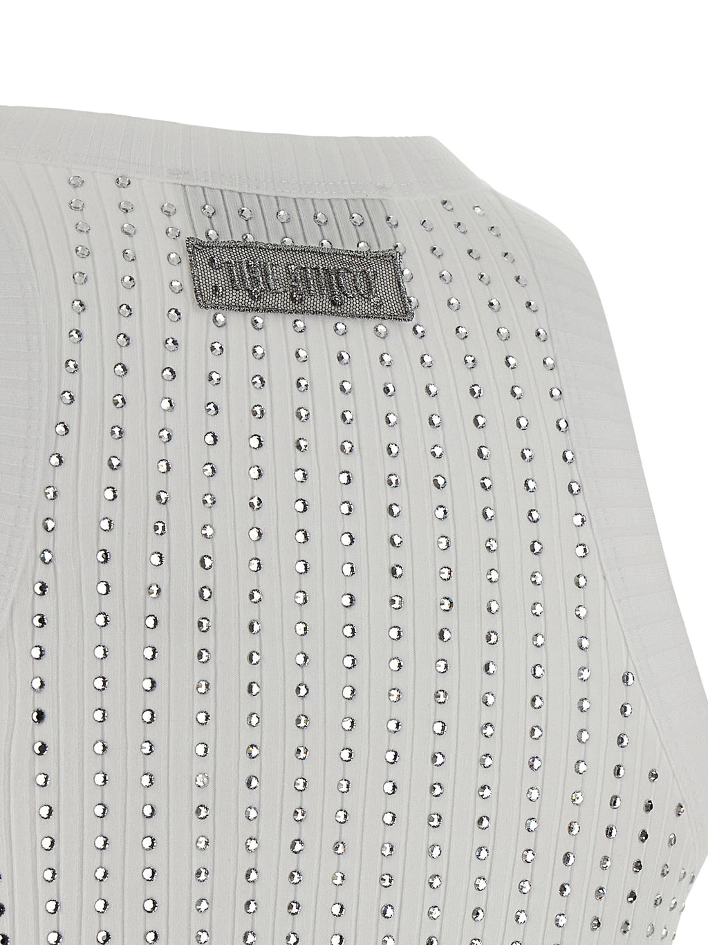 The Attico White Cotton Sleeveles T-Shirt