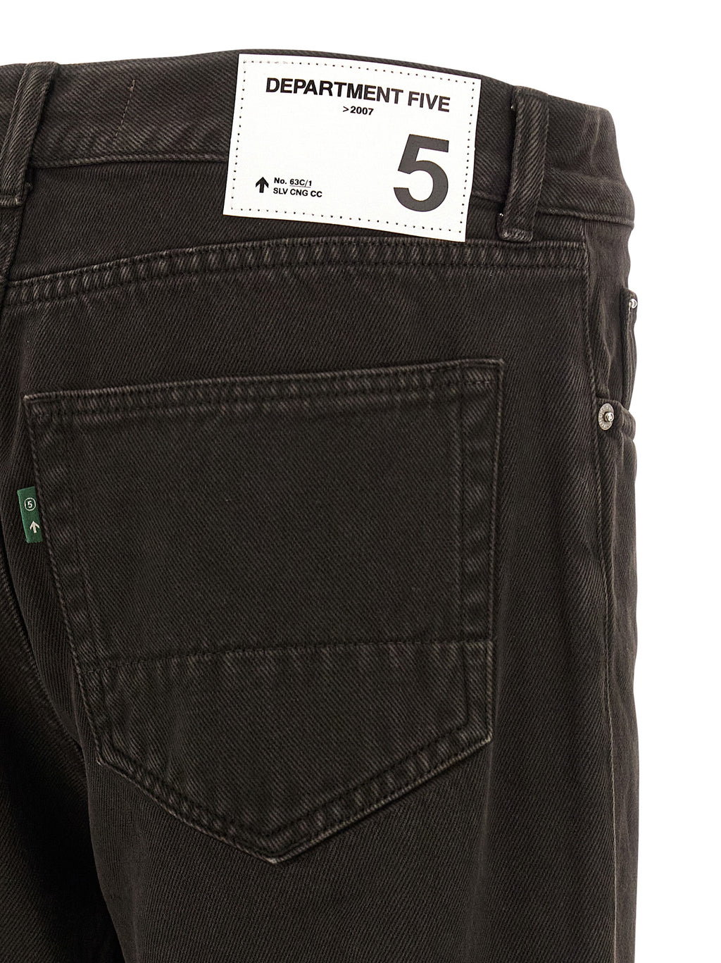 Department 5 Black Cotton Tapered Jeans