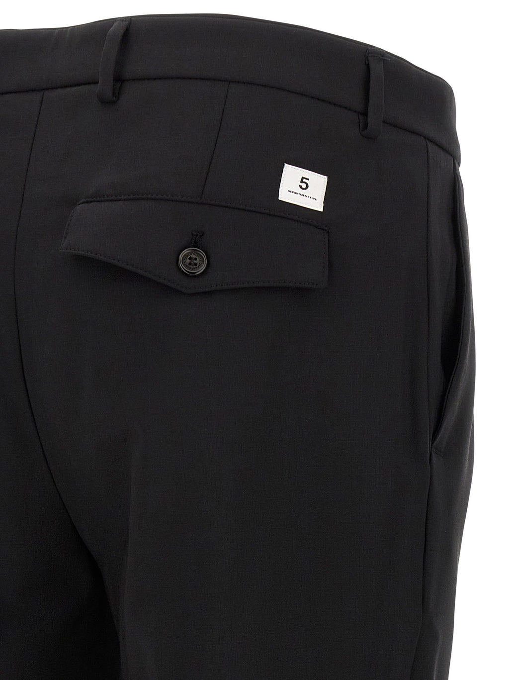 Department 5 Black Virgin Wool Cropped Pants