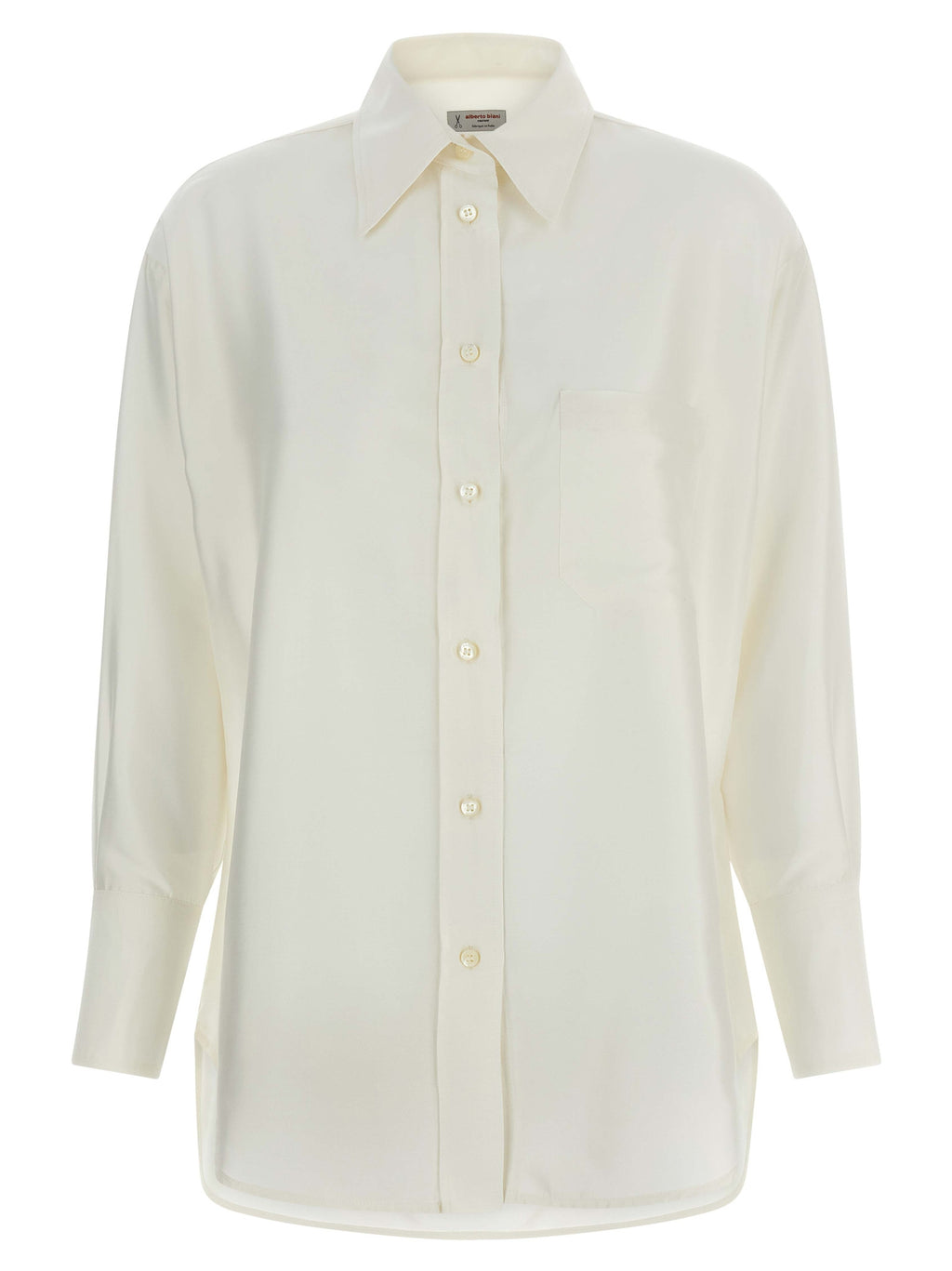 Alberto Biani White Silk Blouse