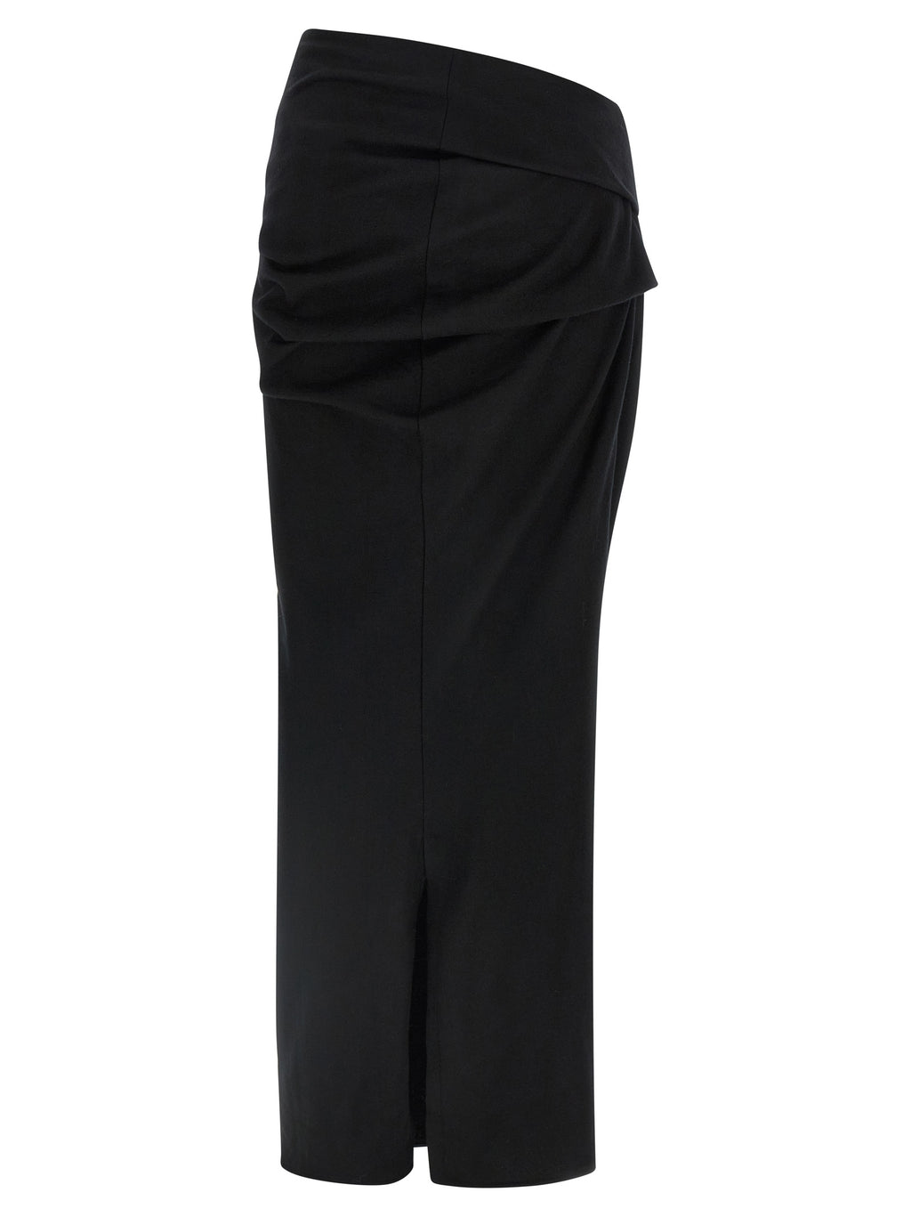 Entire Studios Black Wool Midi Skirt