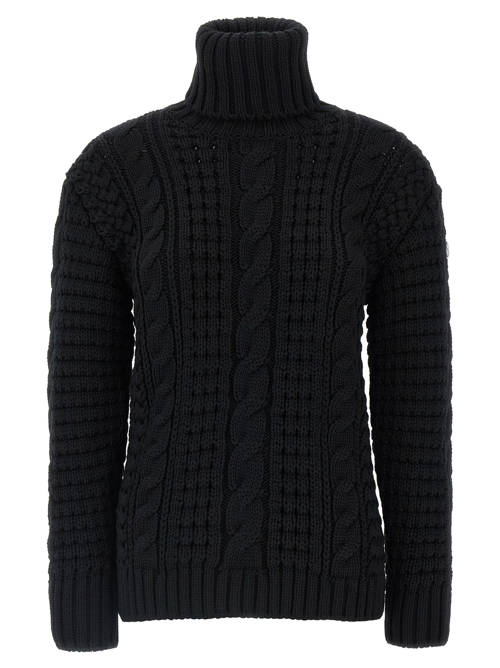 MONCLER GENIUS Black Virgin Wool Cardigan