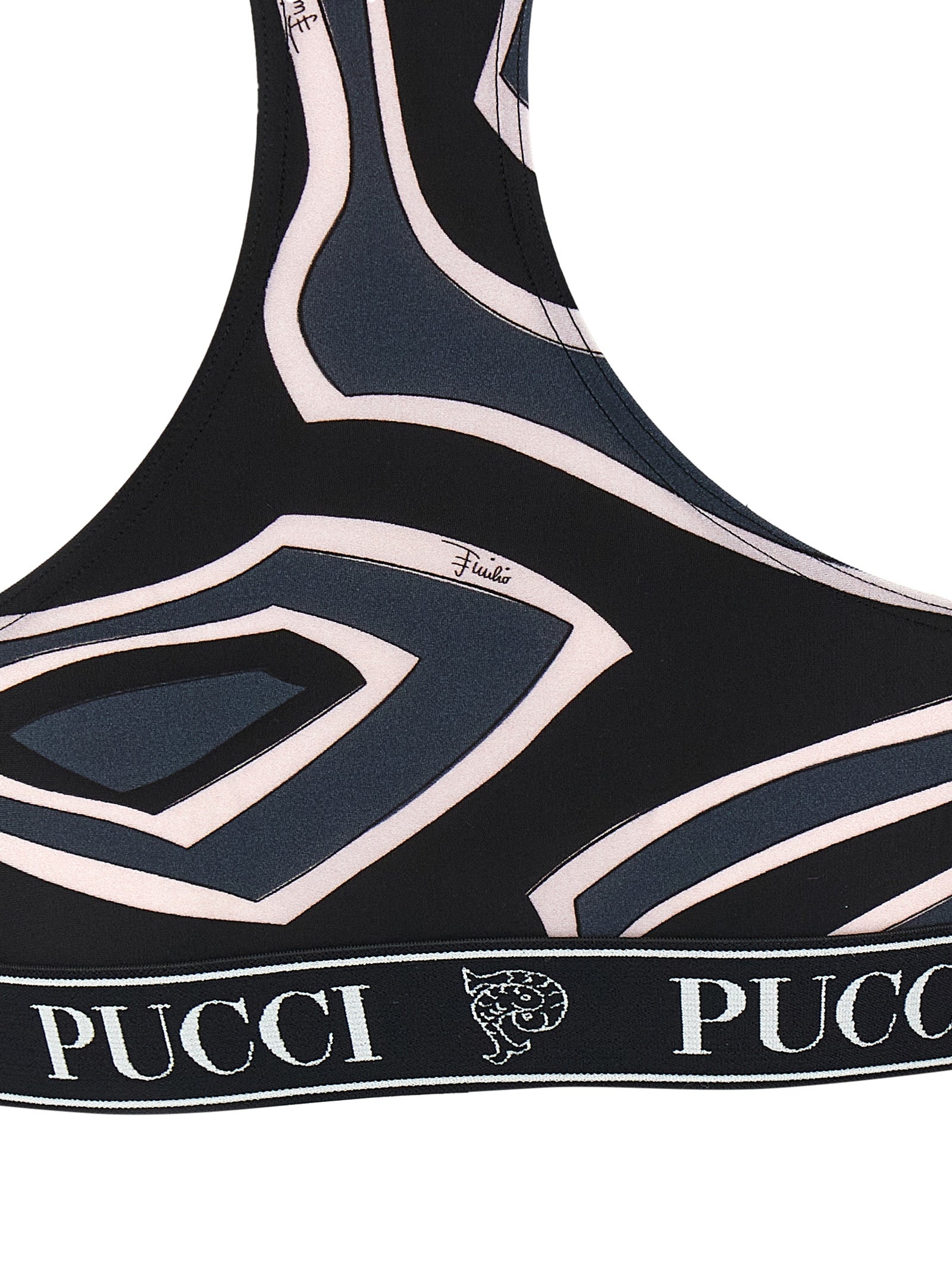 Emilio Pucci Black Polyamide Sport Bra