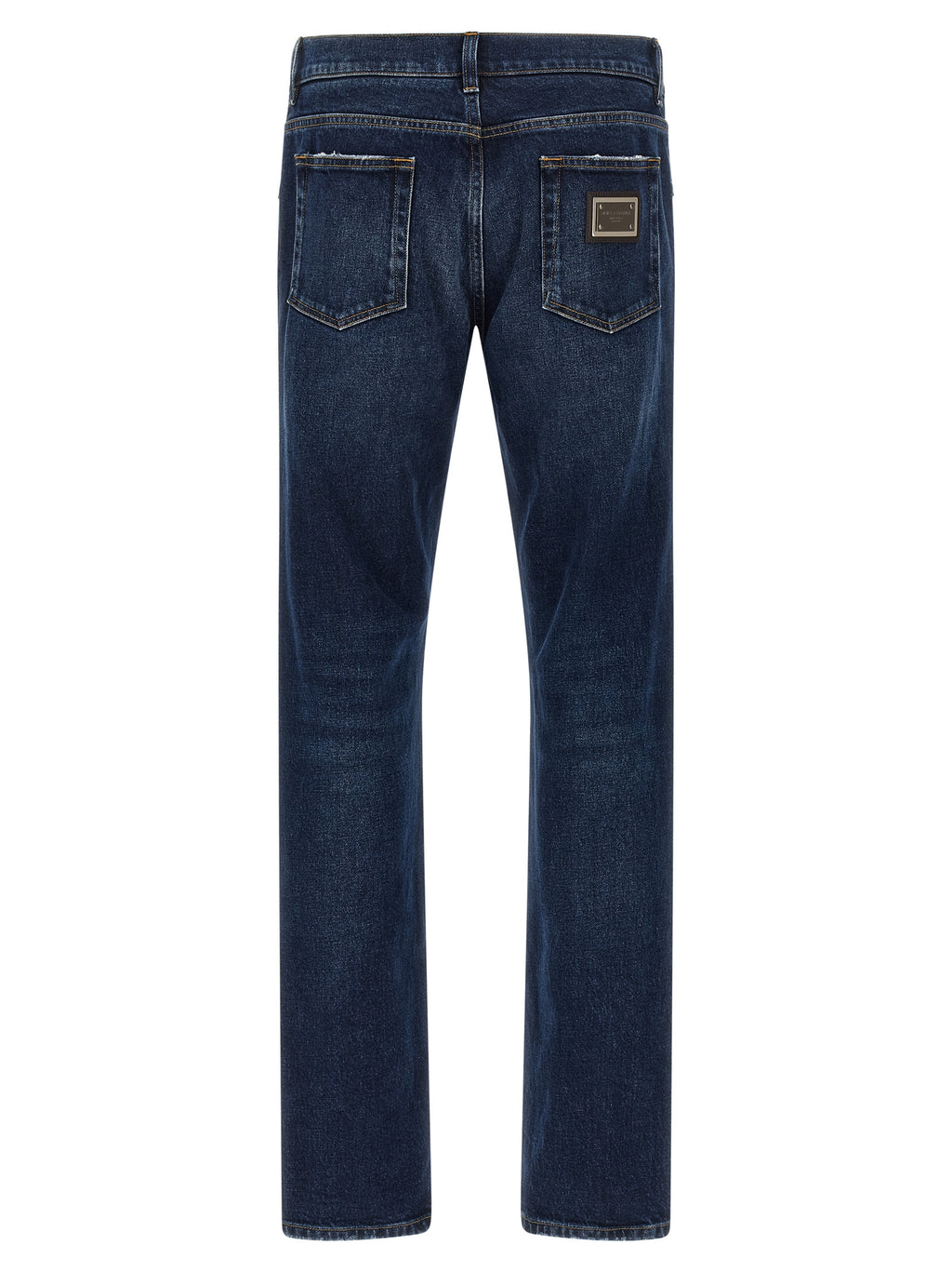 Dolce & Gabbana Blue Cotton Straight-Leg Jeans