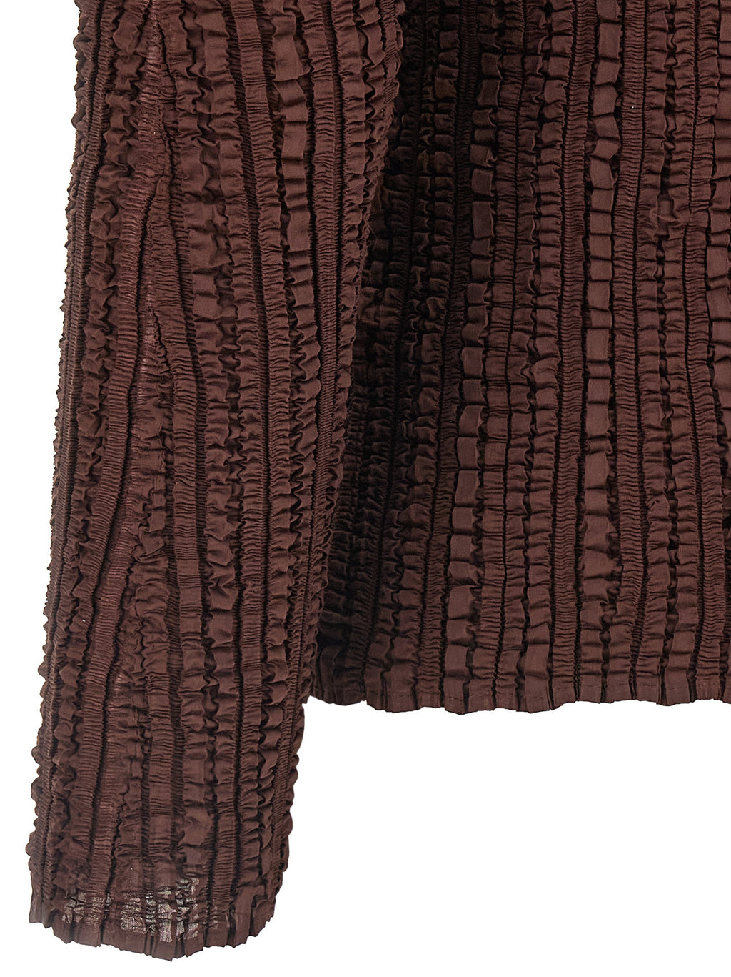 Issey Miyake Brown Polyester Cardigan