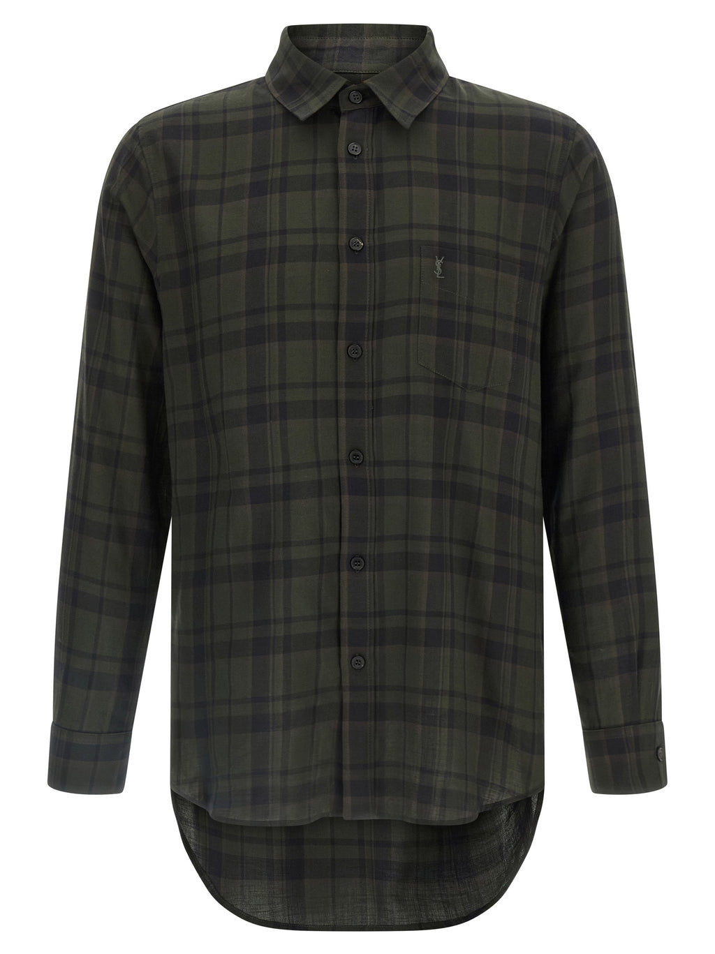 Saint Laurent Bicolor Cotton Blouse