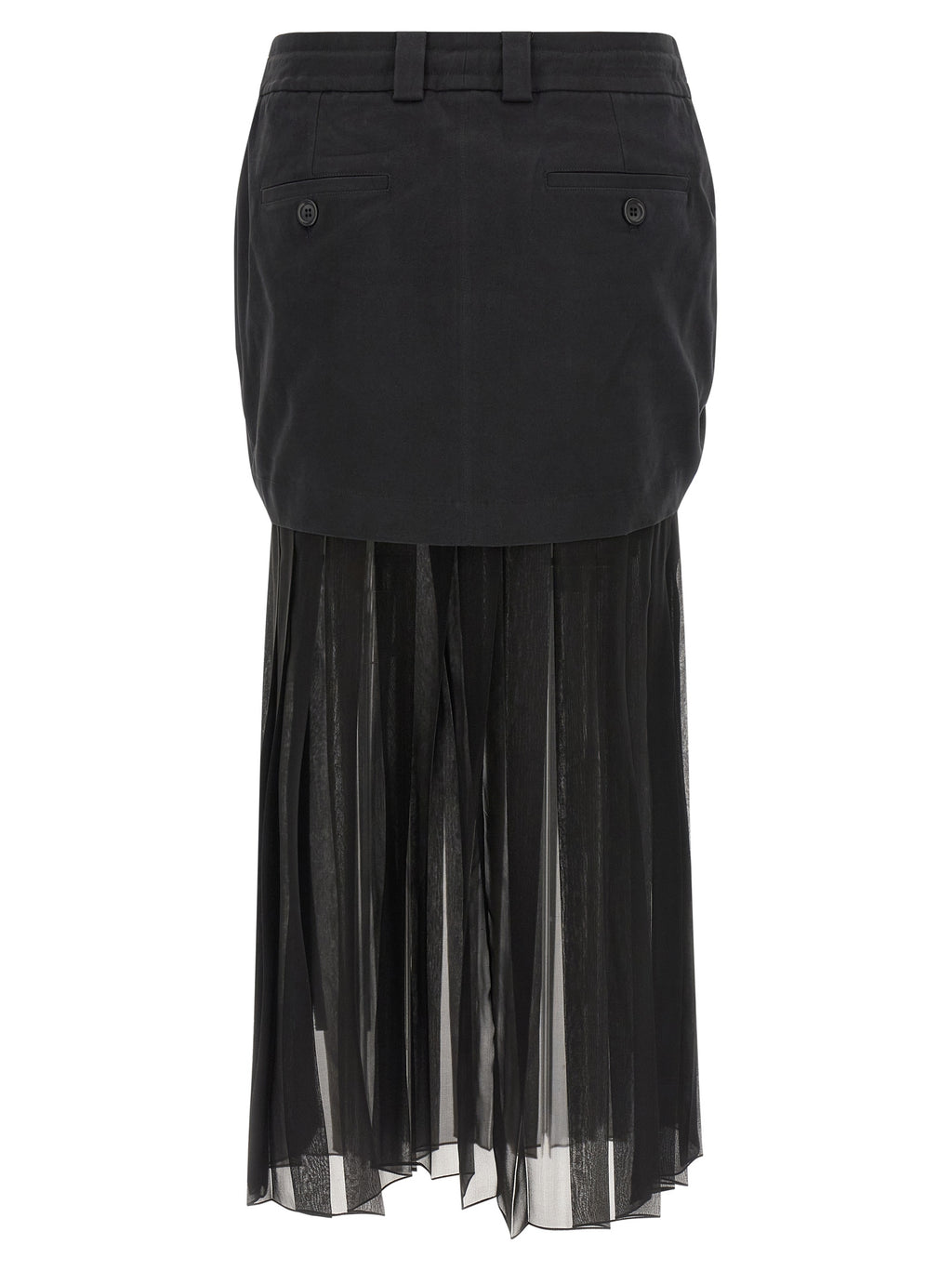Dolce & Gabbana Black Silk Midi Skirt