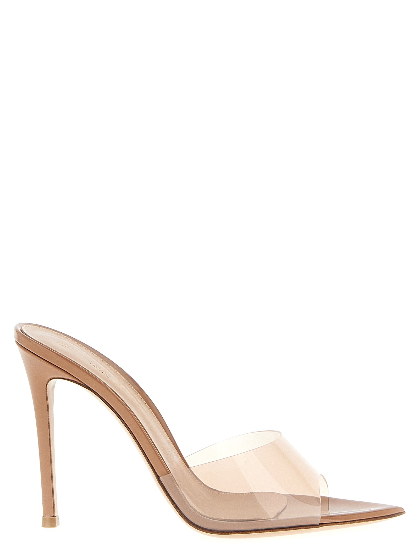 Gianvito Rossi Beige Plastic Stiletto Heel Sandals