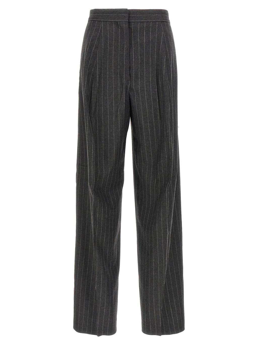 Sportmax Gray Virgin Wool Dress Pants