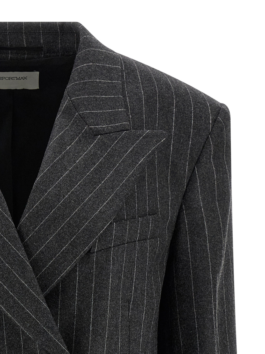 Sportmax Gray Virgin Wool Blazer