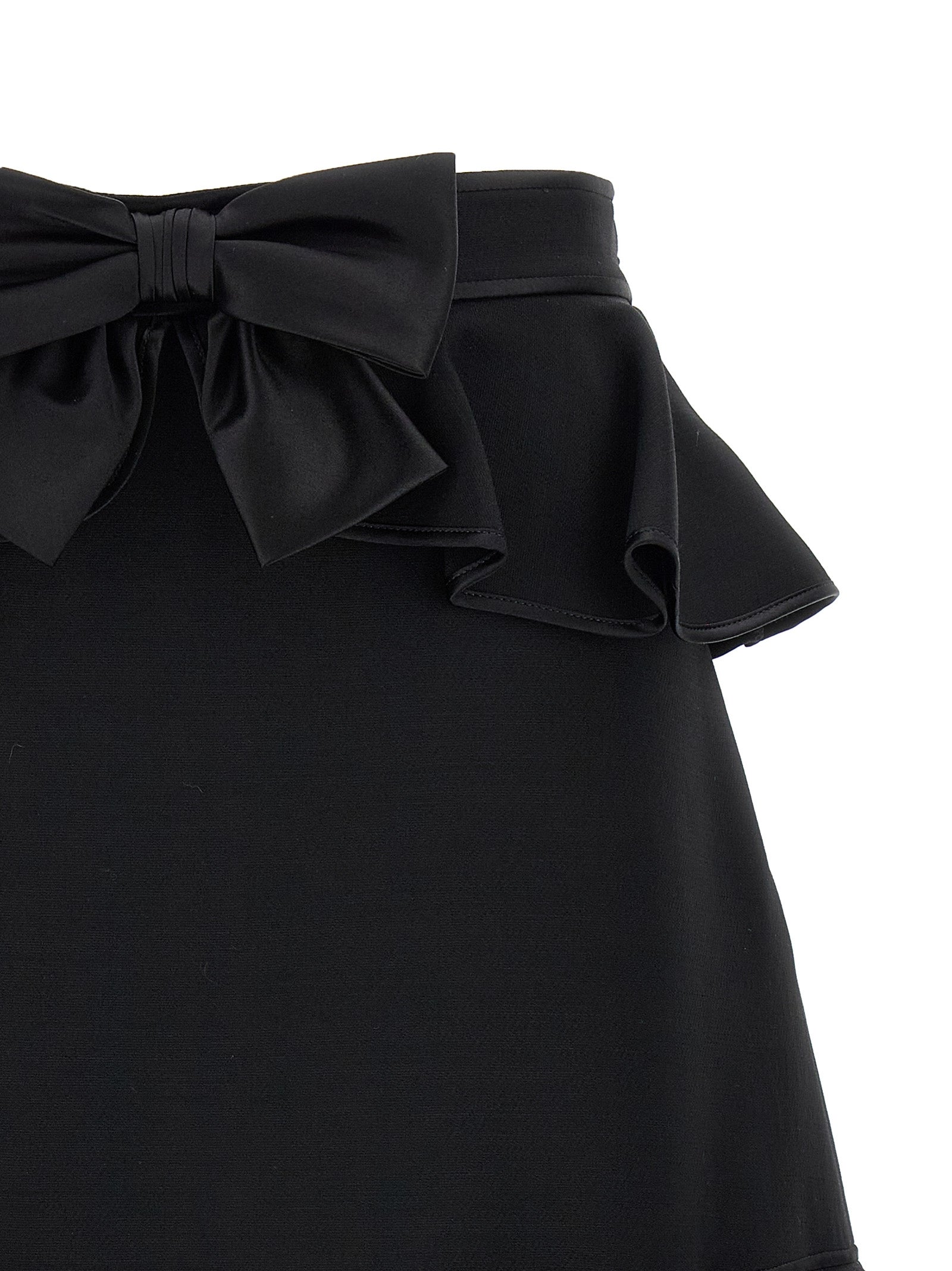 Valentino Garavani Black Virgin Wool Long Skirt