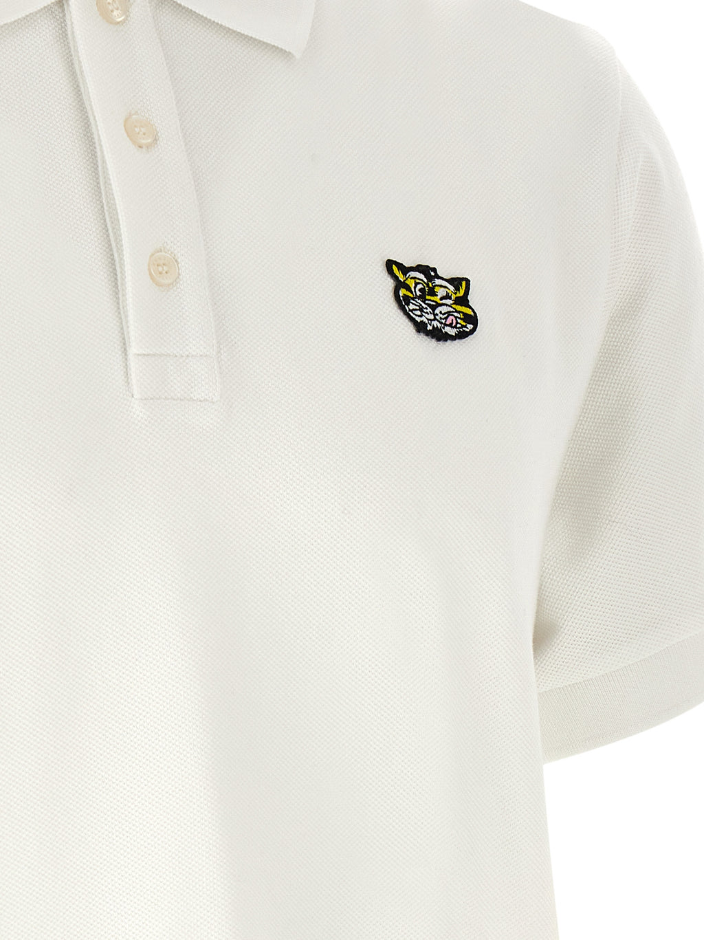 Kenzo White Cotton Polo Shirt