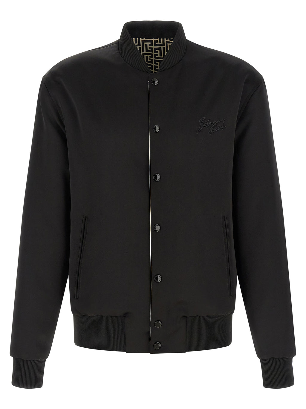 Balmain Black Polyamide Bomber
