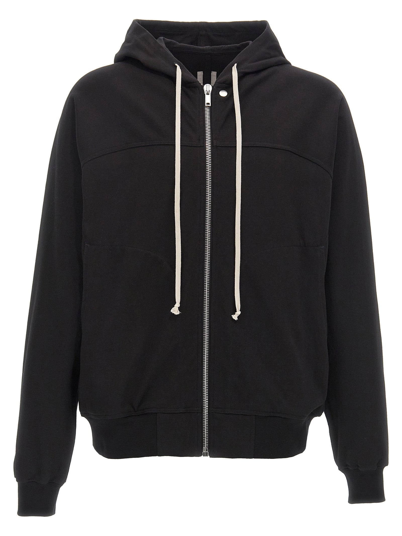 Rick Owens Black Cotton Sweatshirt