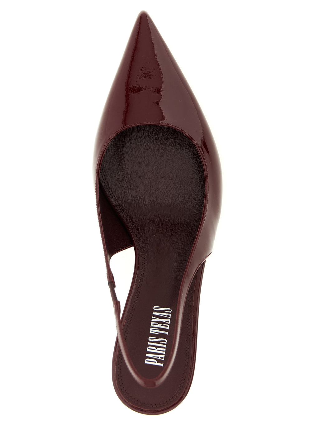 Paris Texas Bordeaux Calfskin Mid Heel Pumps