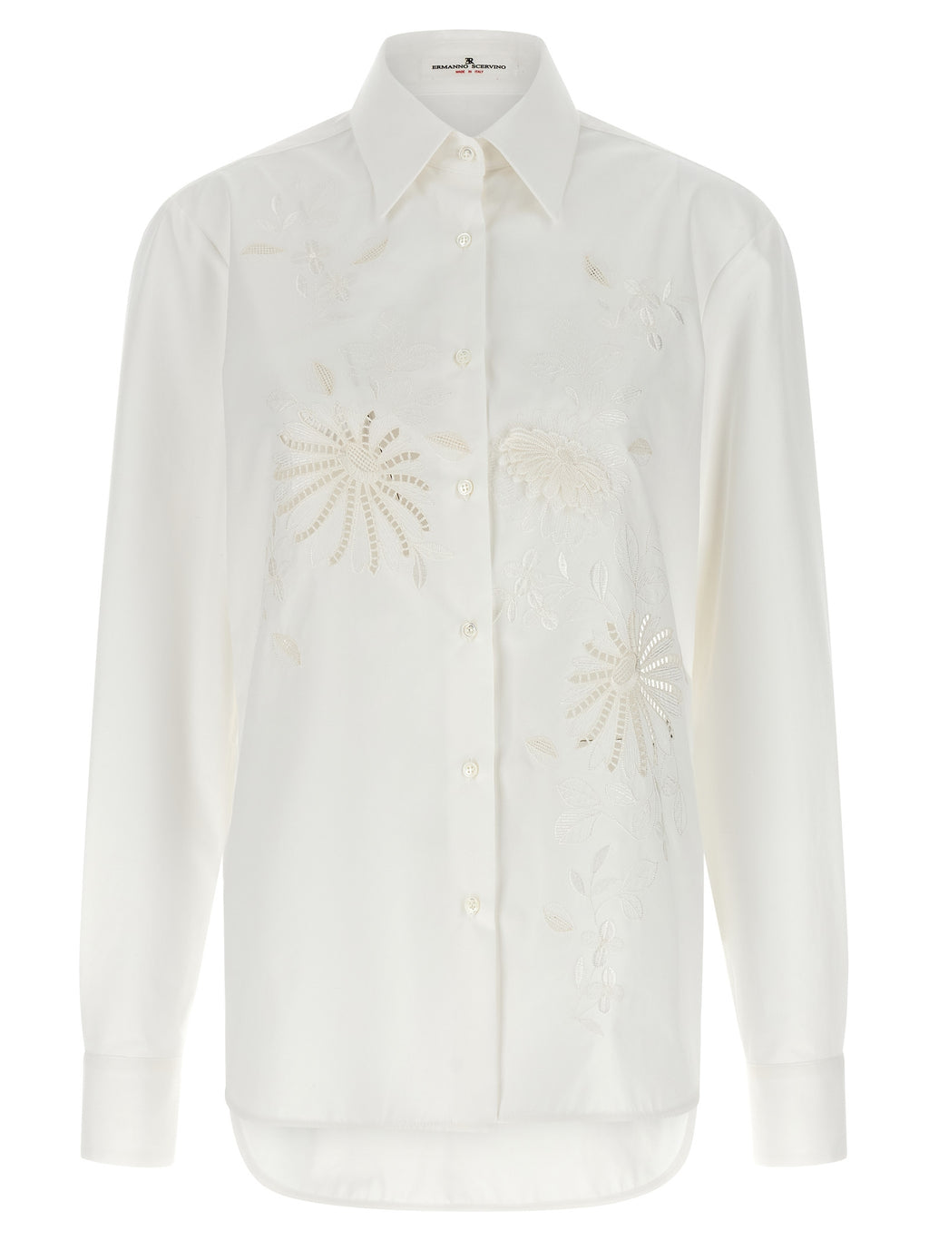 Ermanno Scervino White Cotton Blouse