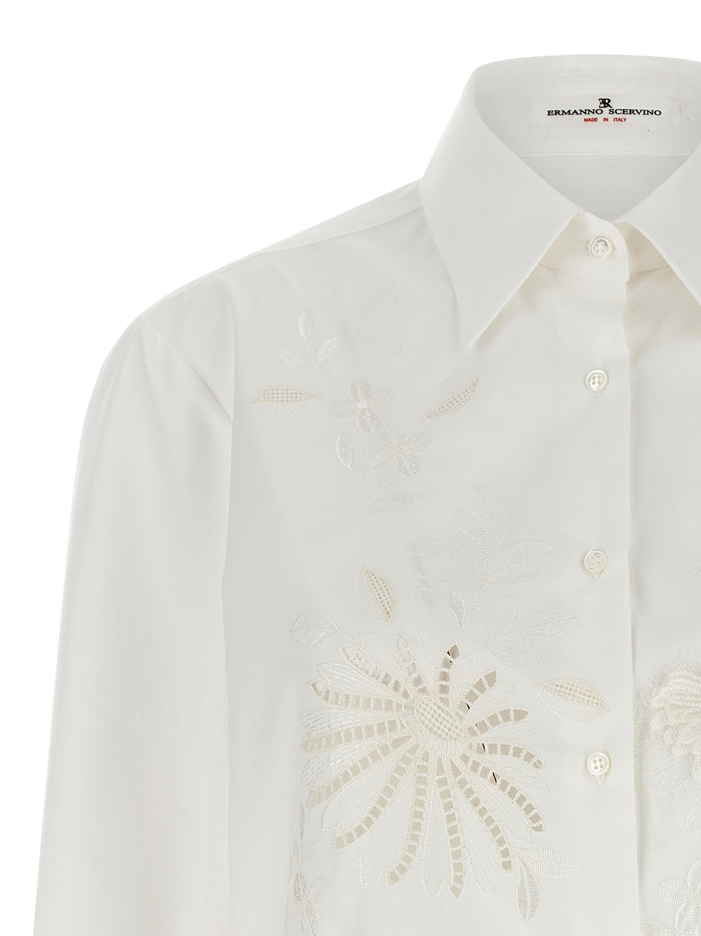 Ermanno Scervino White Cotton Blouse