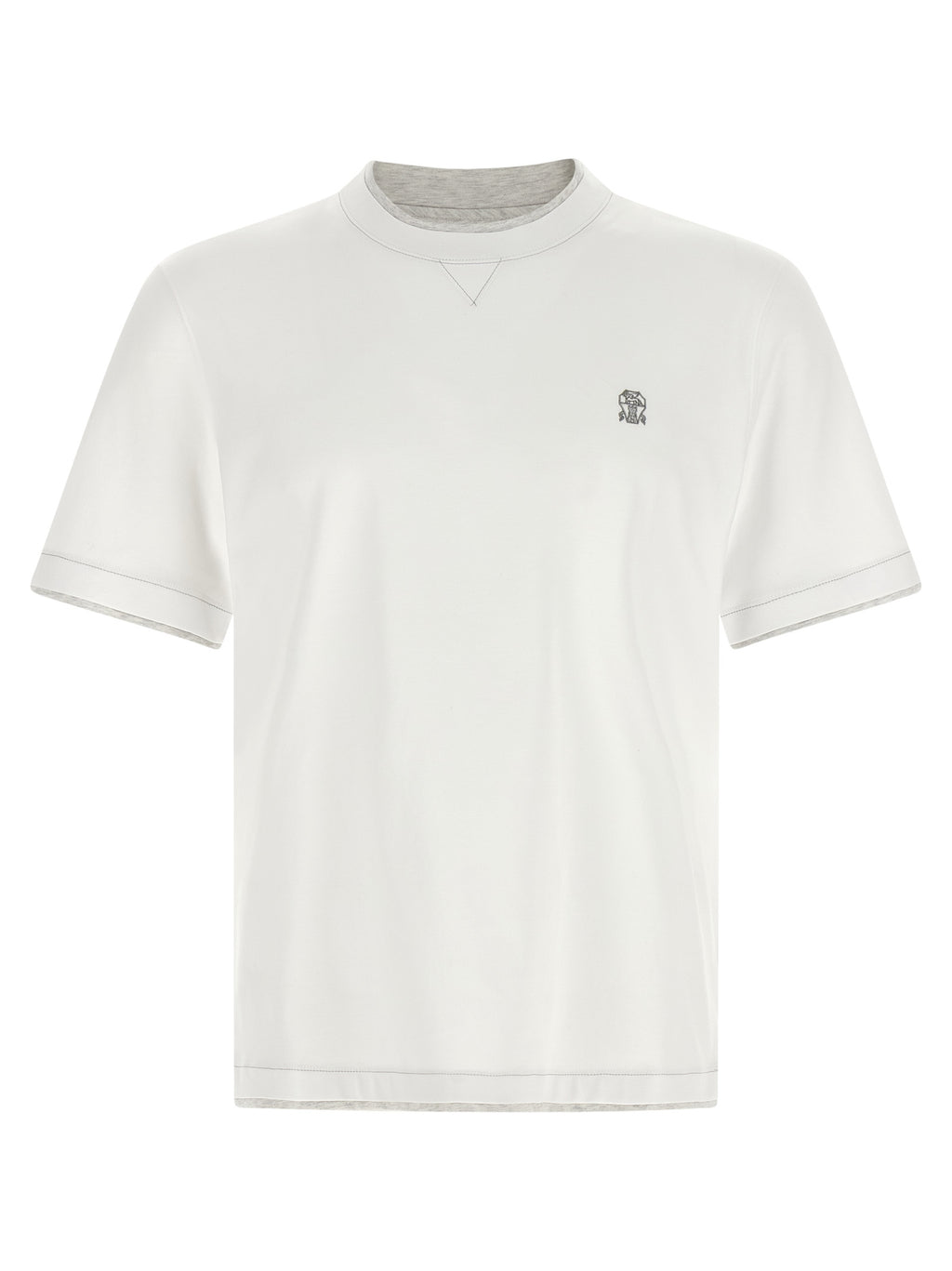 Brunello Cucinelli White Cotton T-Shirt