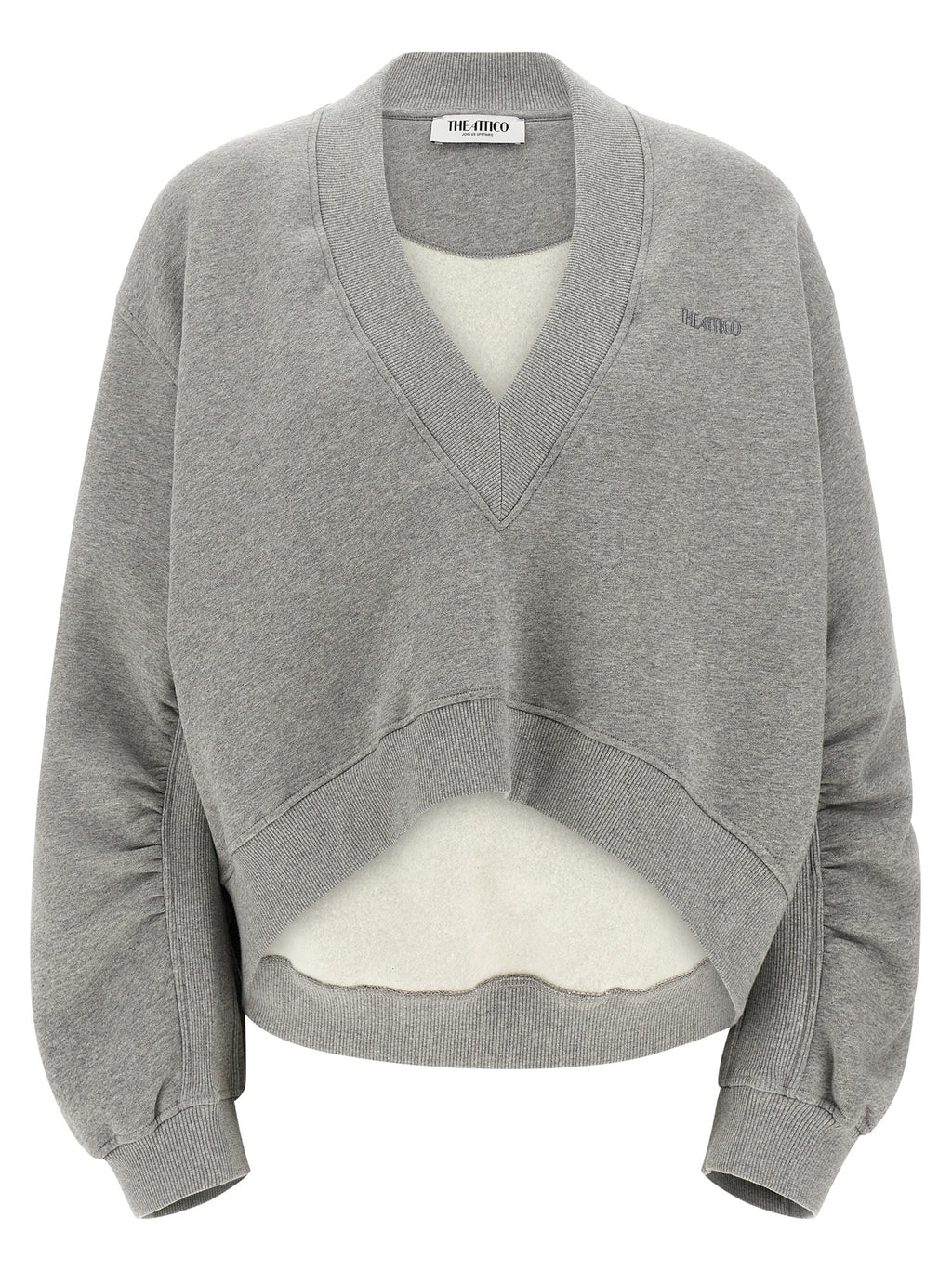 The Attico Gray Cotton Sweatshirt
