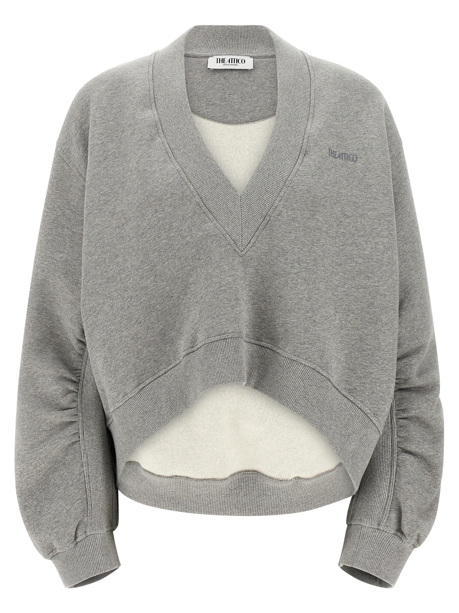 The Attico Gray Cotton Sweatshirt
