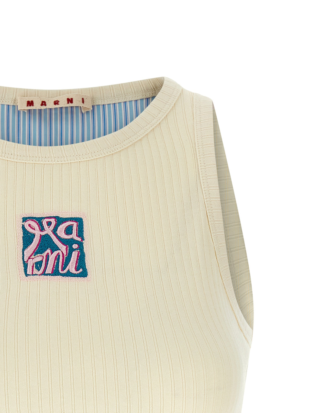 Marni Beige Cotton Tank Tops