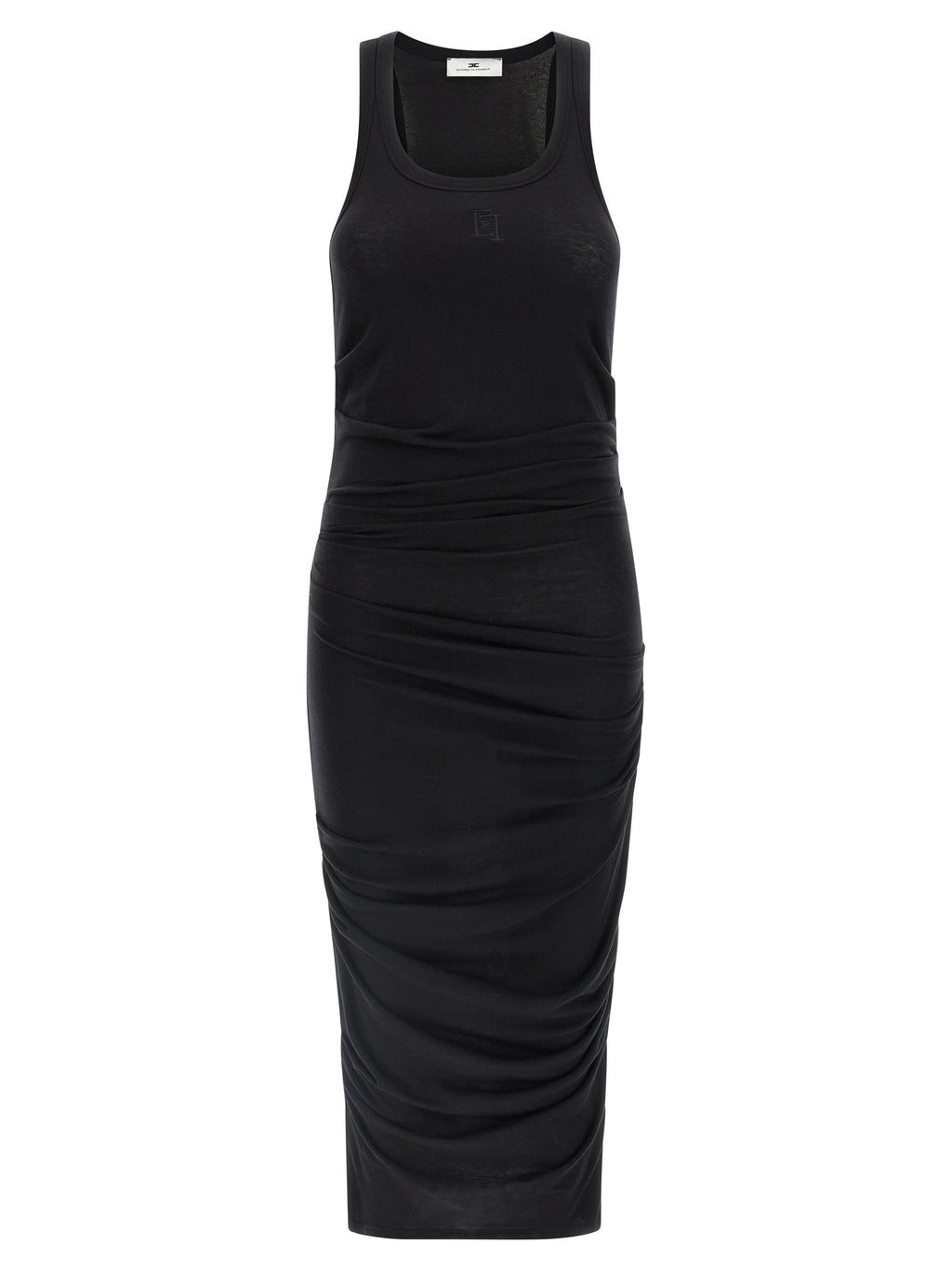 Elisabetta Franchi Black Lycra Midi Dress
