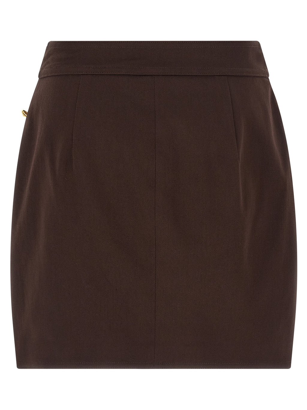 Elisabetta Franchi Brown Cotton Long Skirt
