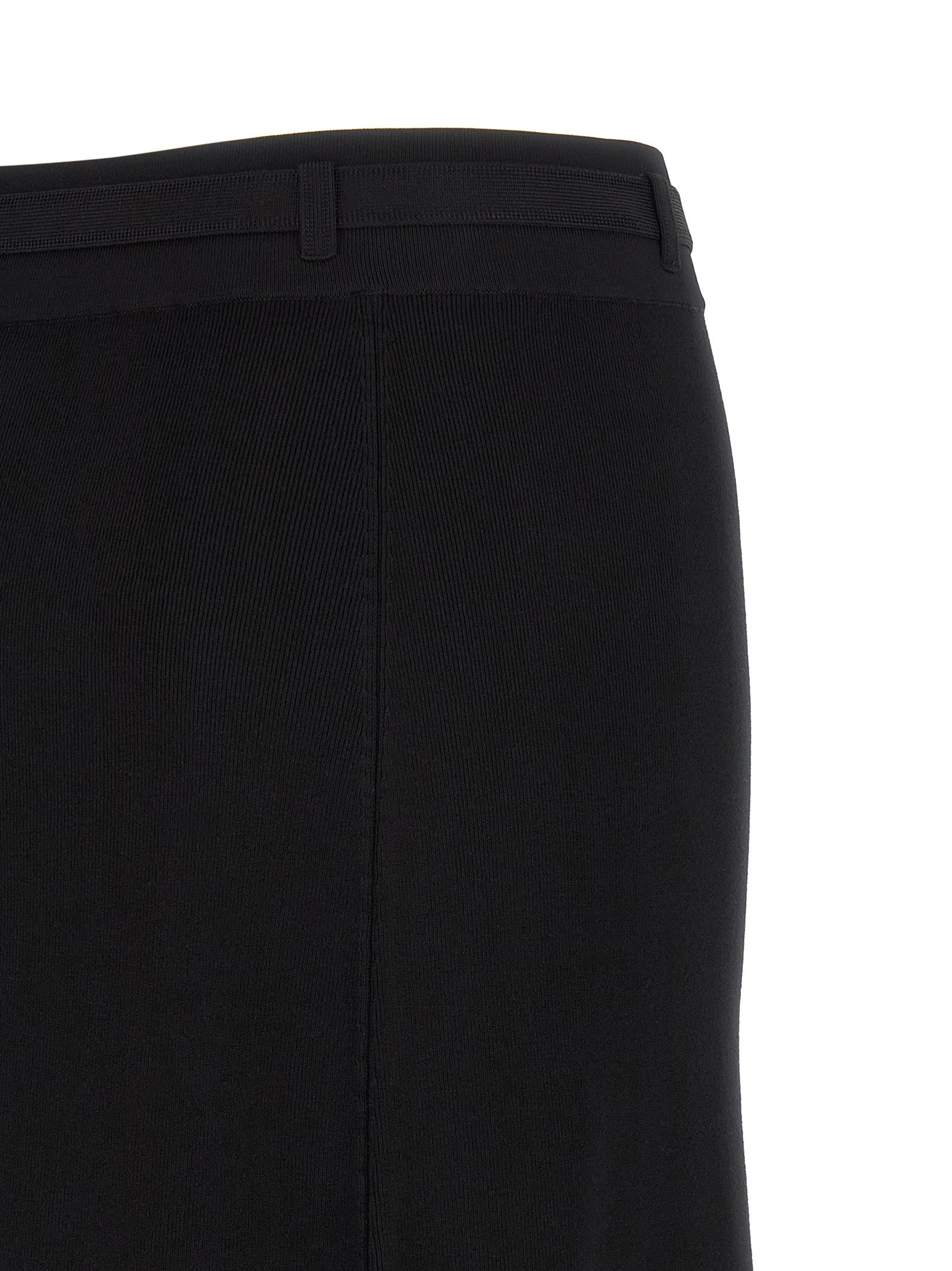Elisabetta Franchi Black Viscose Midi Skirt