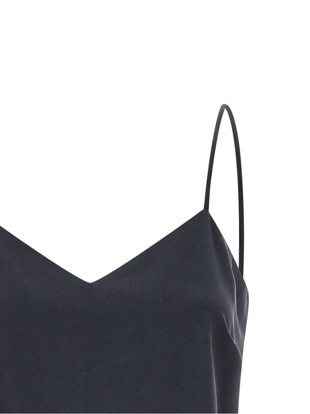 Max Mara Graues ärmelloses Seiden-T-Shirt