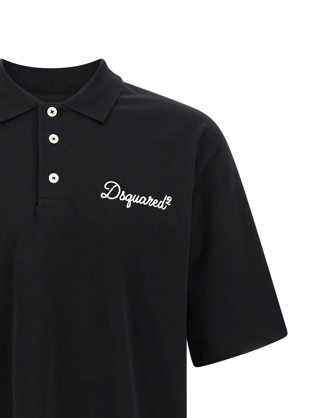 Dsquared² Black Cotton Polo Shirt