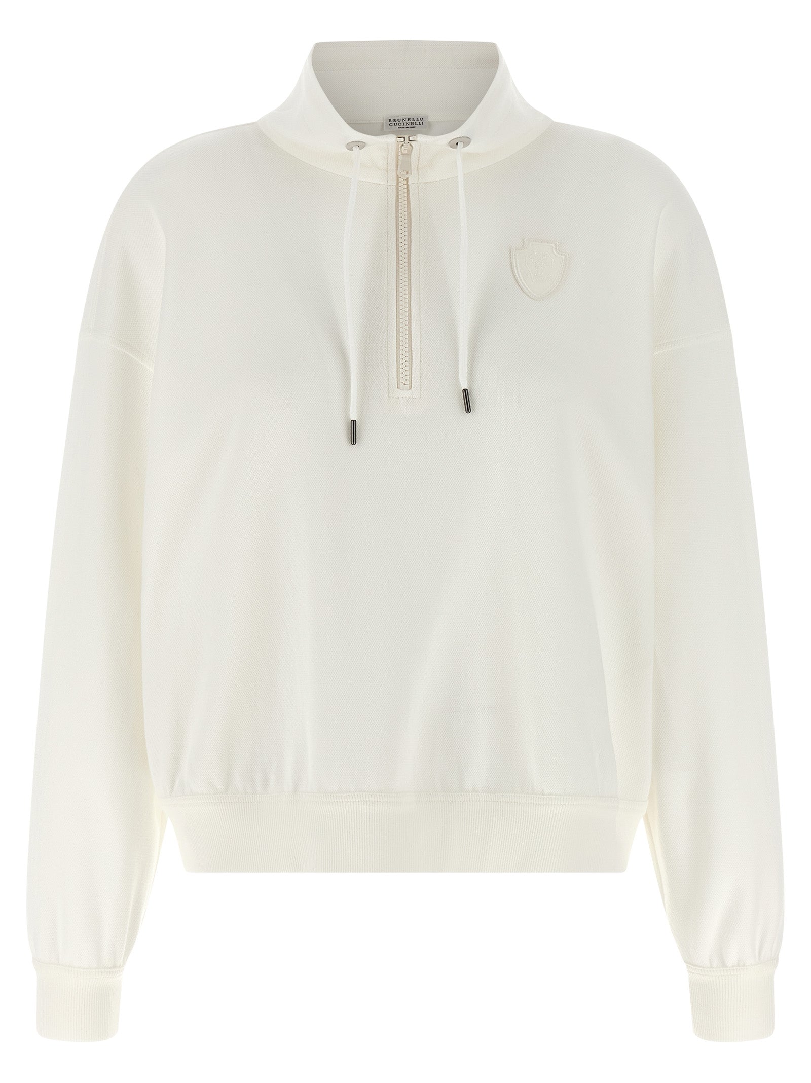 Brunello Cucinelli White Cotton Sweatshirt
