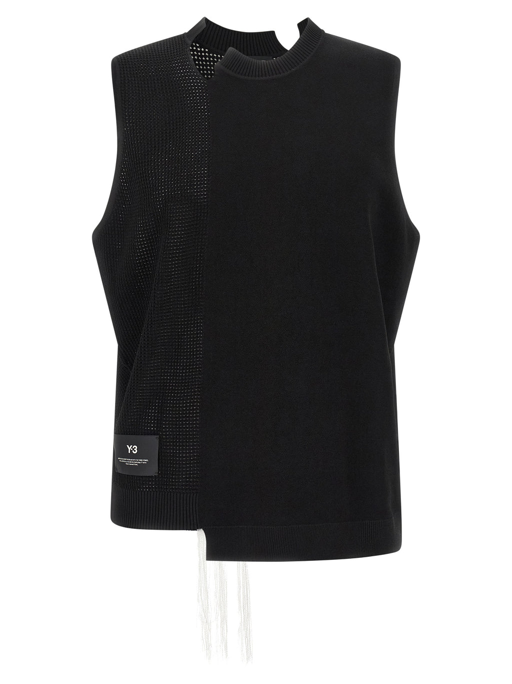 Y-3 Black Rayon Sleeveless Jacket