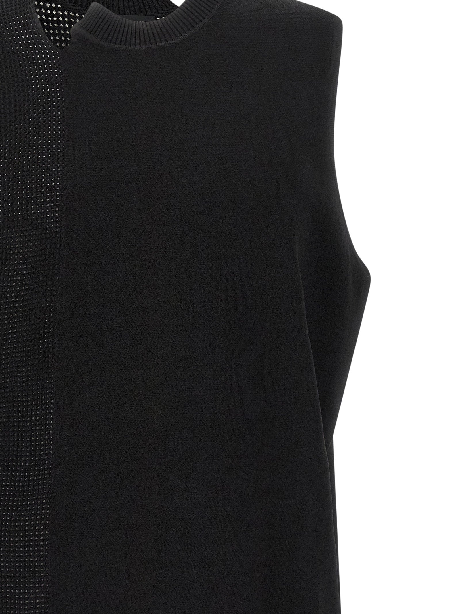 Y-3 Black Rayon Sleeveless Jacket