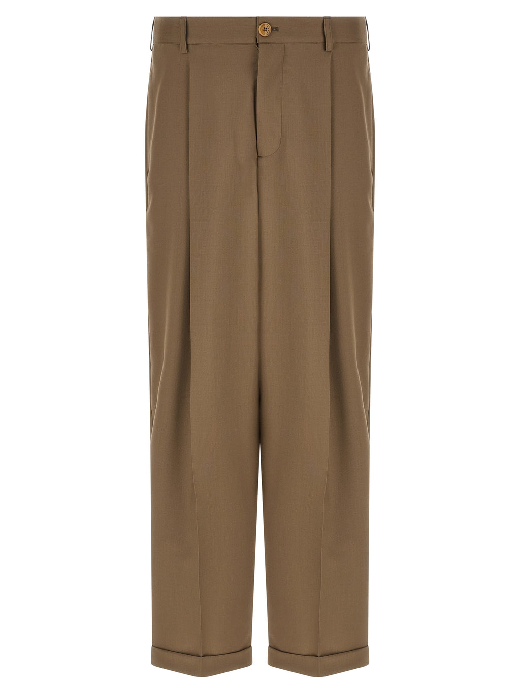 Marni Beige Virgin Wool Casual Pants