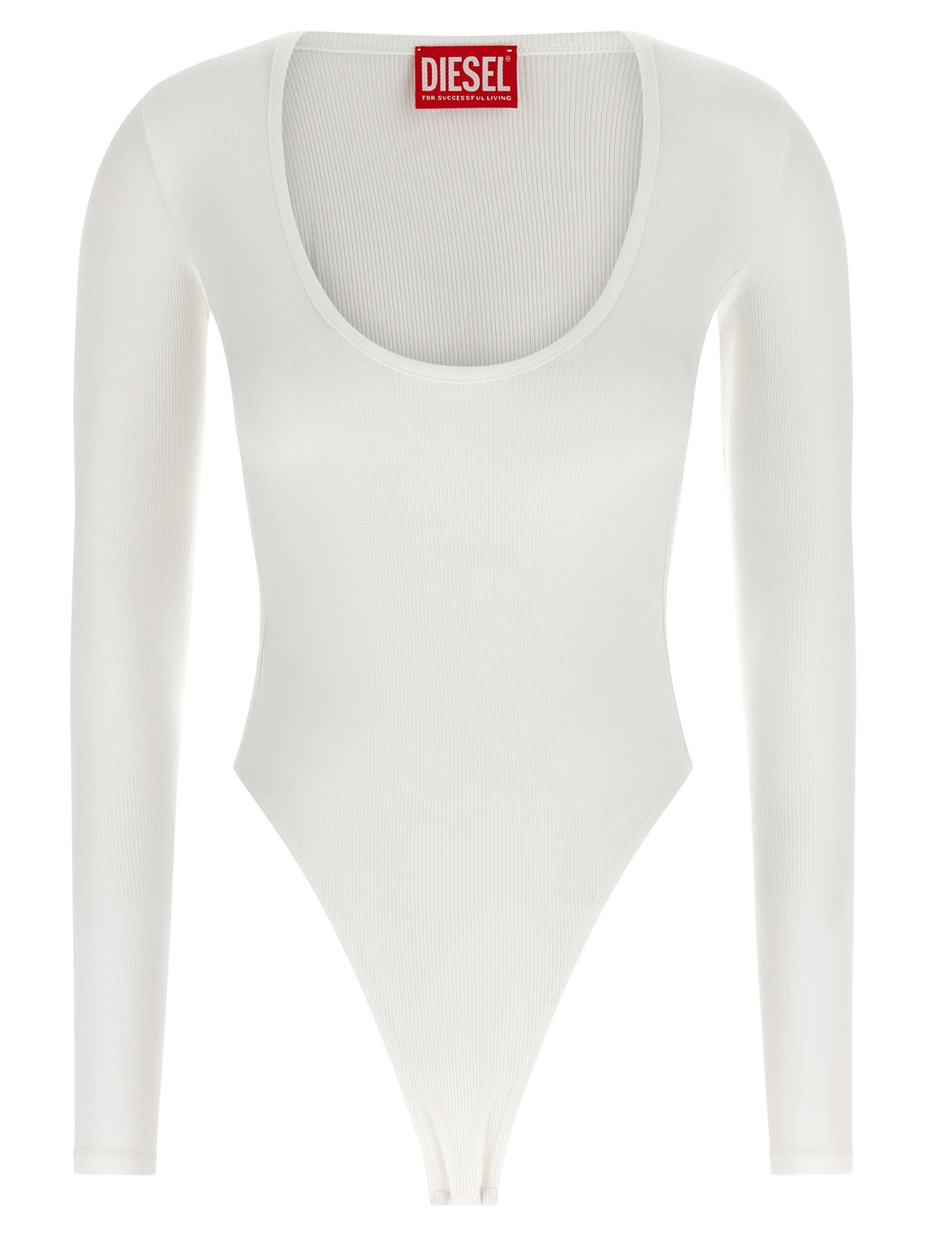 Diesel White Viscose Bodysuit