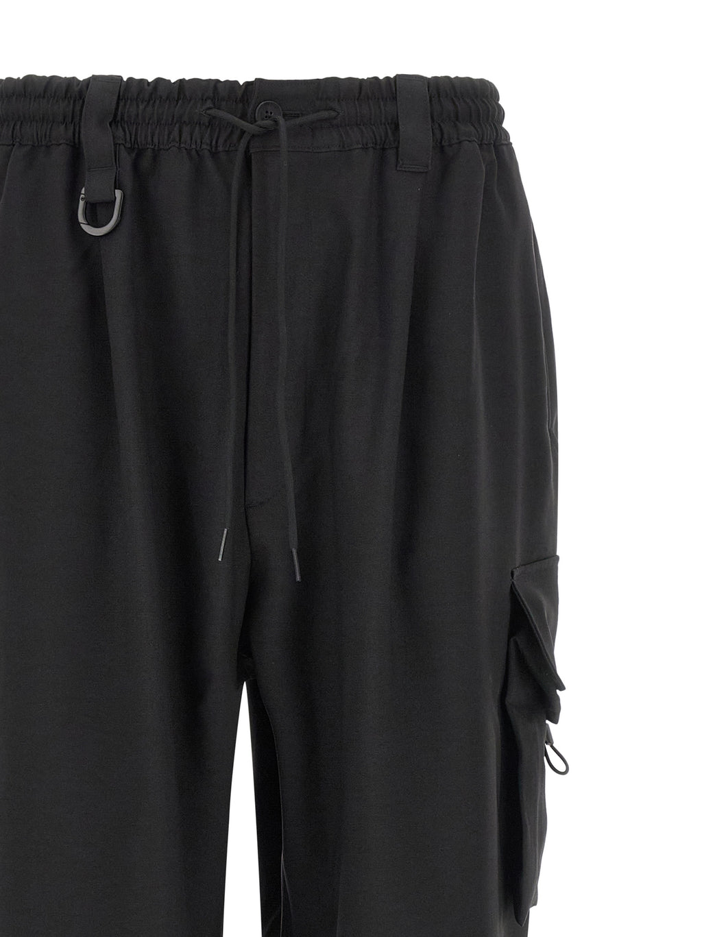Y-3 Black Polyester Cargo Pants