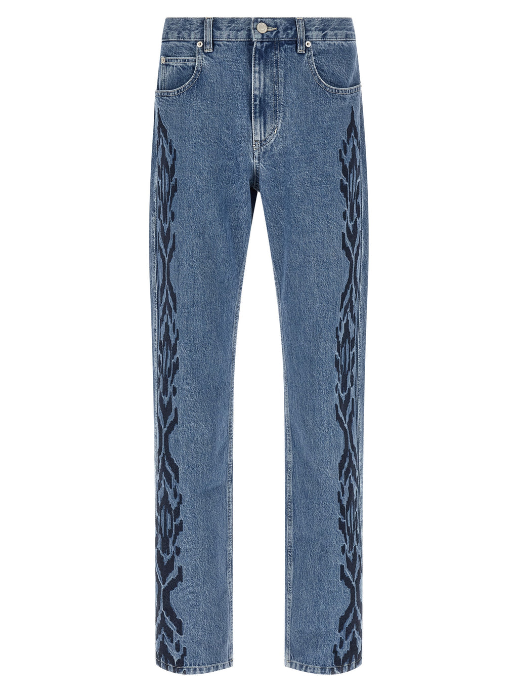 Isabel Marant Blue Cotton Straight-Leg Jeans