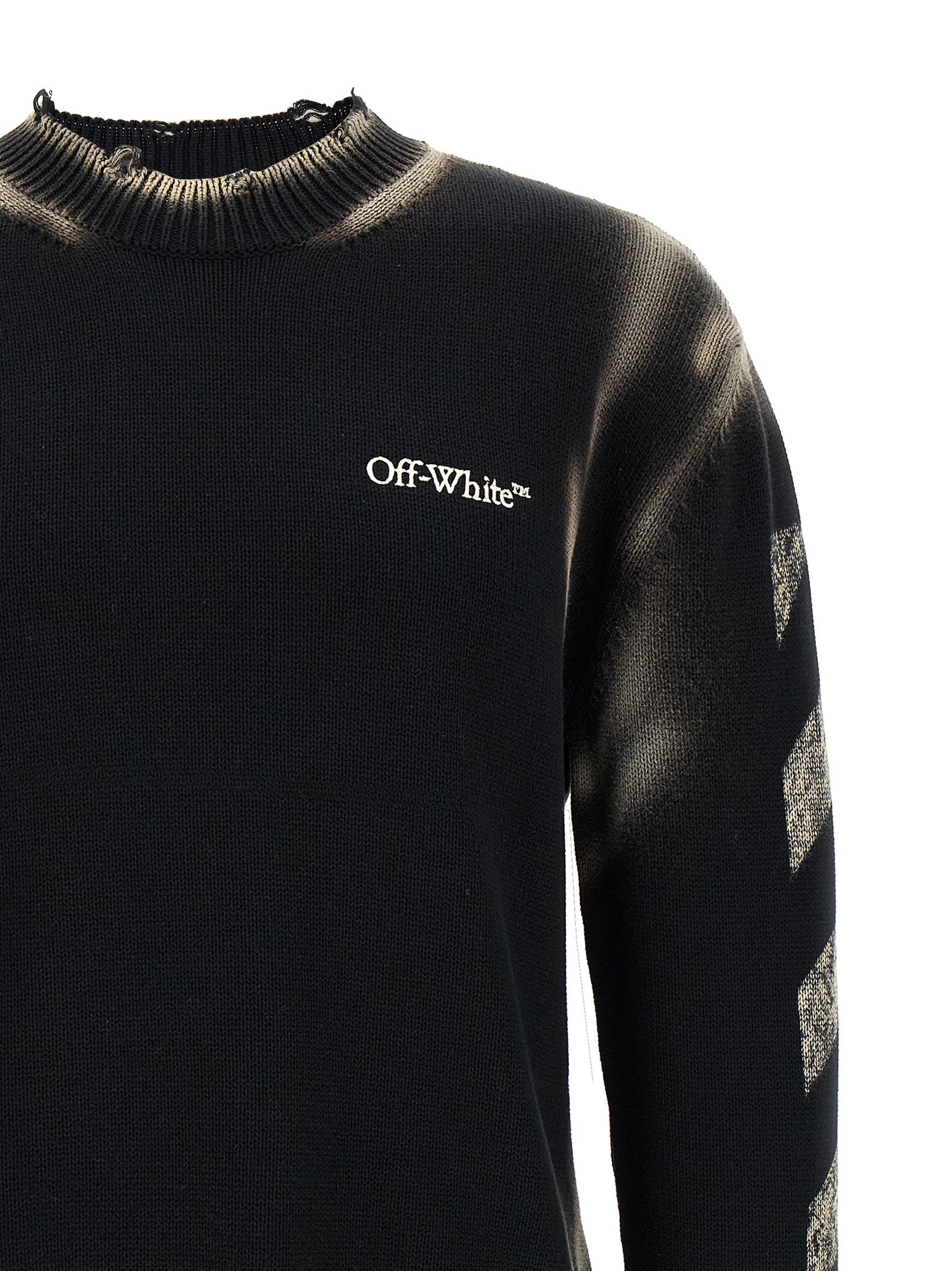 Off-White Black Cotton Cardigan