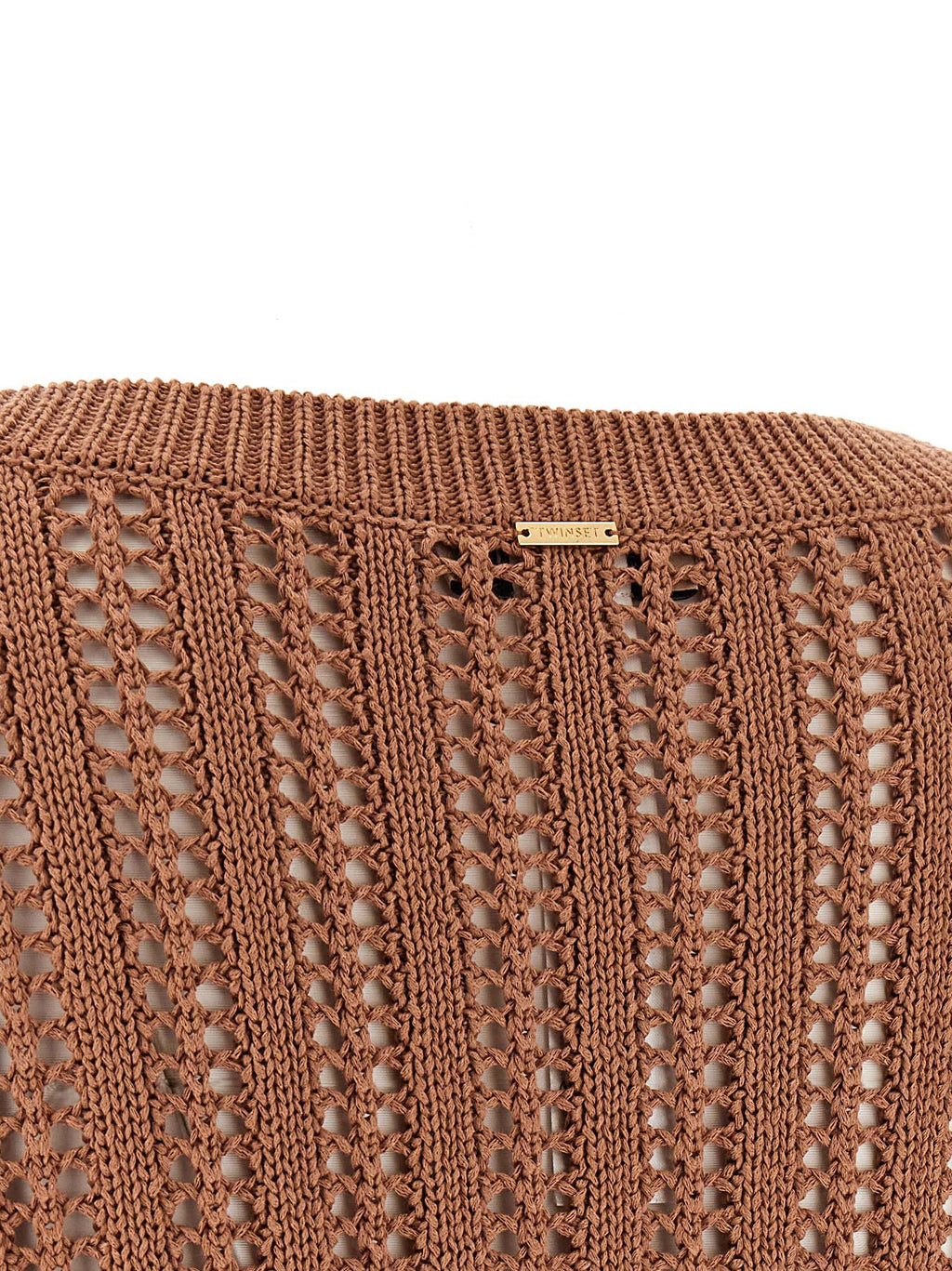 Twinset Brown Cotton Cardigan